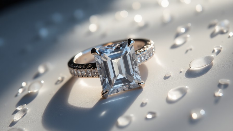 Cushion cut diamond ring