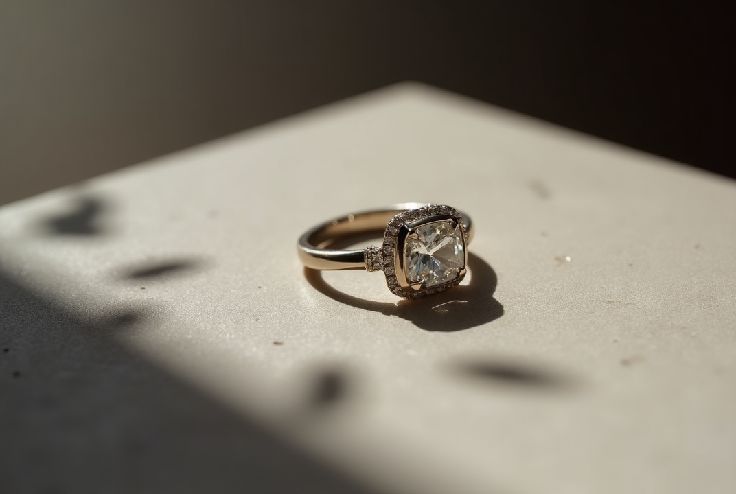 Engagement Ring in Bezel setting