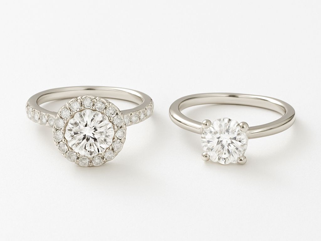 Halo vs. No Halo Engagement Rings