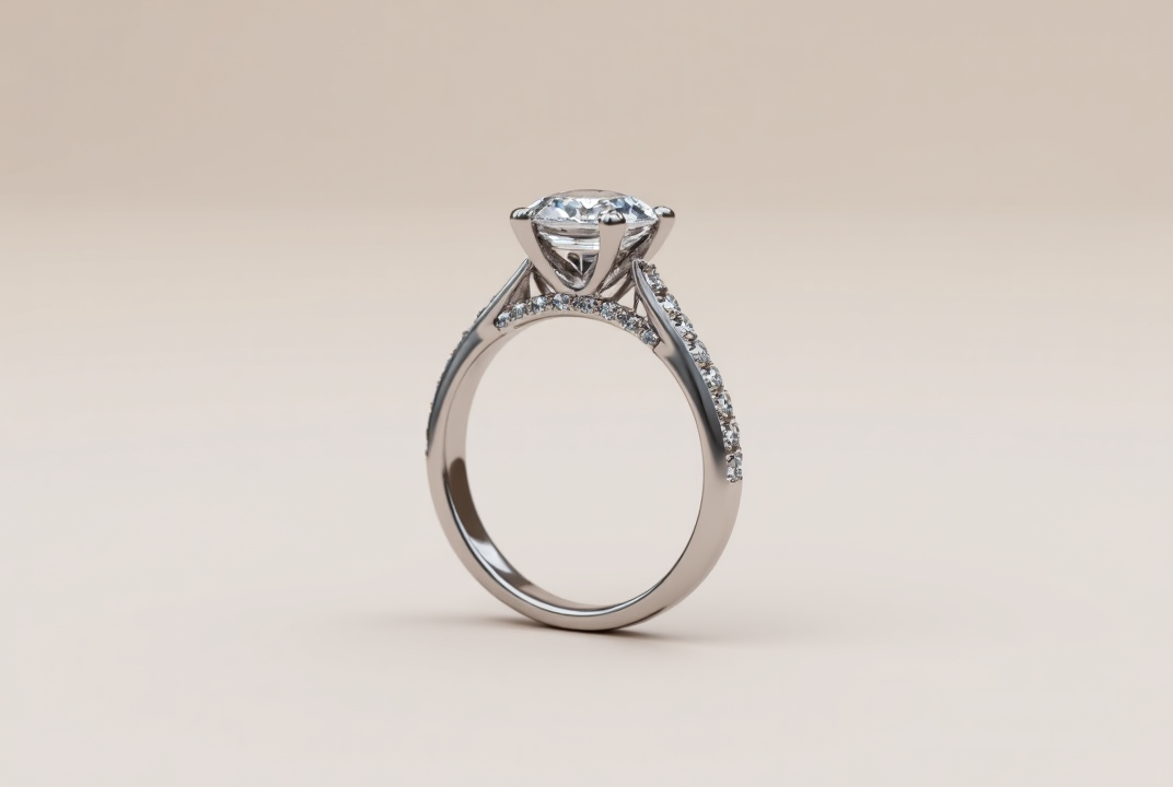 Hidden Halo Engagement Ring