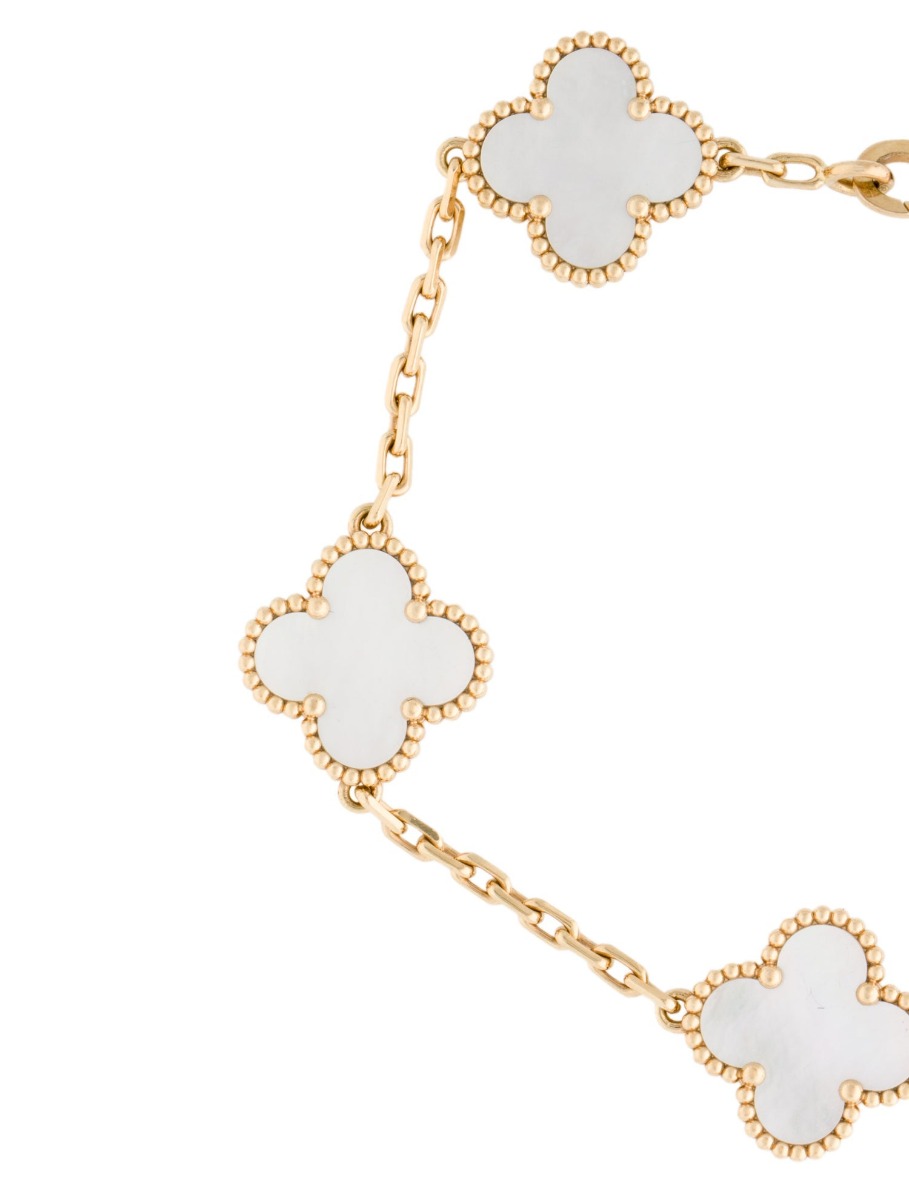 Van Cleef and Arpels Mother of Pearl Vintage Alhambra Bracelet